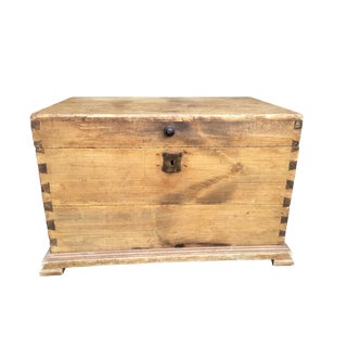 Vintage Reclaimed Barn Wood Trunk For Sale