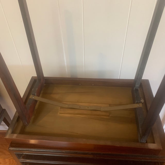 1940s 1940s Pair of Mahogany Cabinets, Each Holding 4 Cocktail Tables For Sale - Image 5 of 10