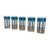 Mid-Century Modern Vintage Mid-Century Modern Blue Geometric Highball Glasses - Set of 5 For Sale - Image 3 of 10