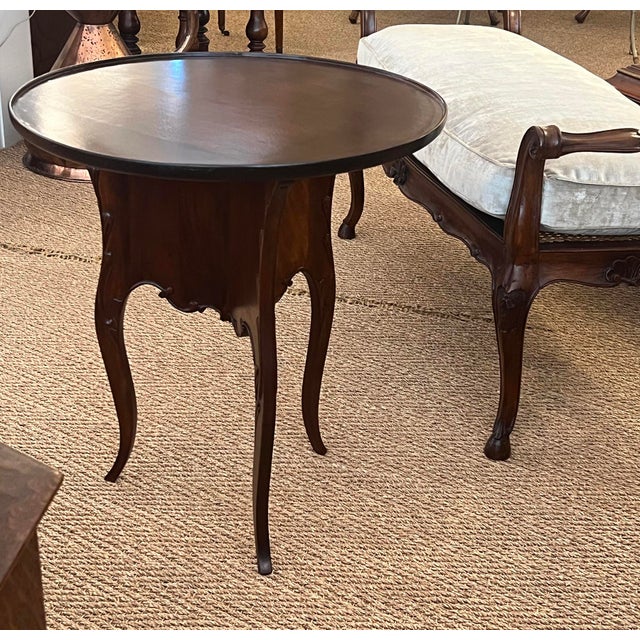 Brown Art Nouveau Style Mahogany Circular Side/Drinks Table For Sale - Image 8 of 8