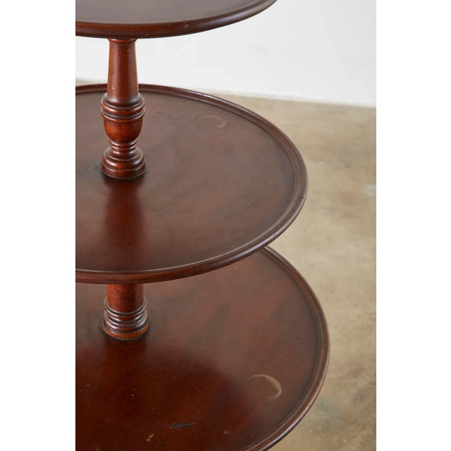 English English Georgian Mahogany Three-Tier Dumbwaiter For Sale - Image 3 of 13