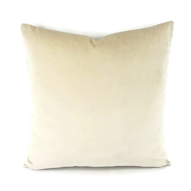 Textile F. Schumacher Sophia Velvet in Champagne Pillow Cover For Sale - Image 7 of 7