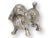 This vintage English silverplate toy poodle figurine brings a charming touch of canine elegance to your collection....