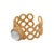 Metal Delicate Gold & Pearl Adjustable Ring, Size 4 For Sale - Image 7 of 9