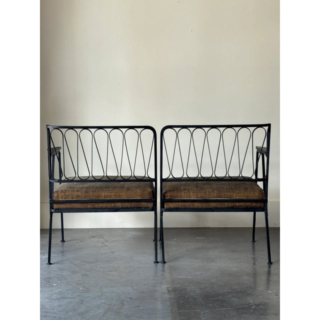 New upholstery and foam. In excellent condition, unmarked. 23”W x 22.5”D x 29”H x 16” seat height