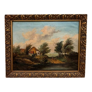 19th Century Oil on Canvas For Sale