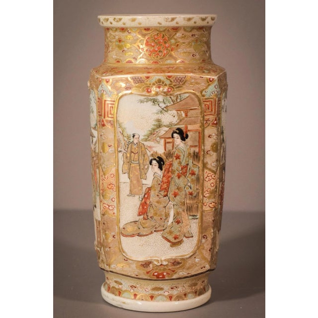 Antique Satsuma Vase, 1900s For Sale - Image 3 of 12
