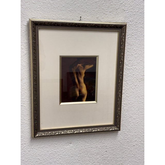 Design Plus Gallery presents a Framed Figurative Nude Artwork Artist Unknown. This framed oil painting behind glass...