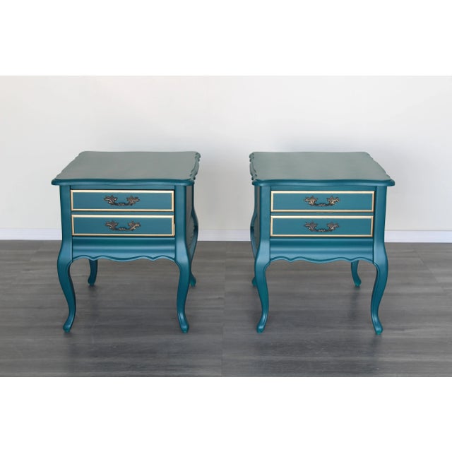 Vintage French Style Turquoise Nightstands, a Pair Chairish