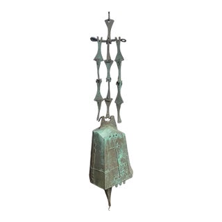 Paolo Soleri - Cosanti Brutalist Large Bronze Wind Bell With Cast Spine Linkage c.1960 - 1969 For Sale