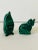 Shabby Chic Boho Chic Malachite Animalistic Carved Figurines Cat and Dolphin For Sale - Image 3 of 3