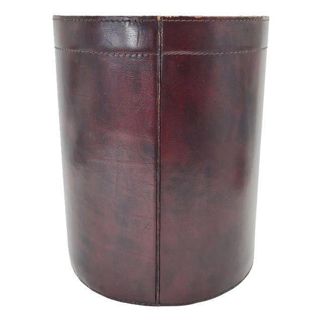 Leather Wastebasket by Hauler, Germany, 1970s For Sale