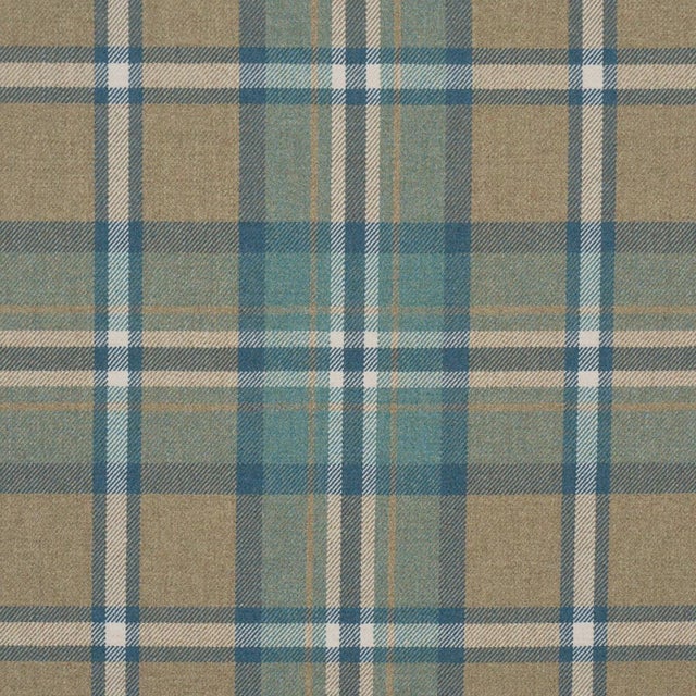 Traditional Schumacher Harris Merino Plaid Fabric In Leaf For Sale - Image 3 of 5