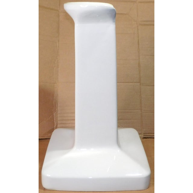 Antique 1919 Trenton Potteries Company Large Tepeco Vitreous China Pedestal Sink For Sale - Image 15 of 18