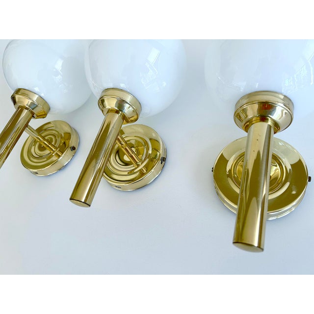 Vintage Danish Glass Sconces by Abo Reinders, Set of 3 For Sale - Image 11 of 15