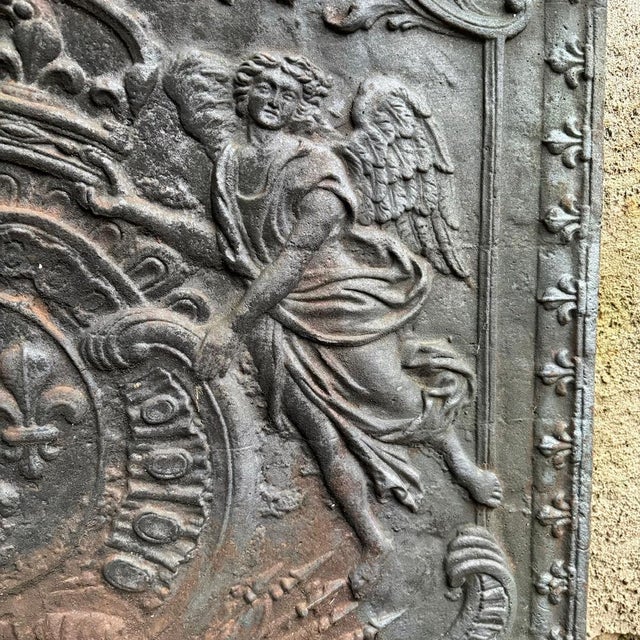 French Chimney Fireback, 1850s For Sale - Image 4 of 15