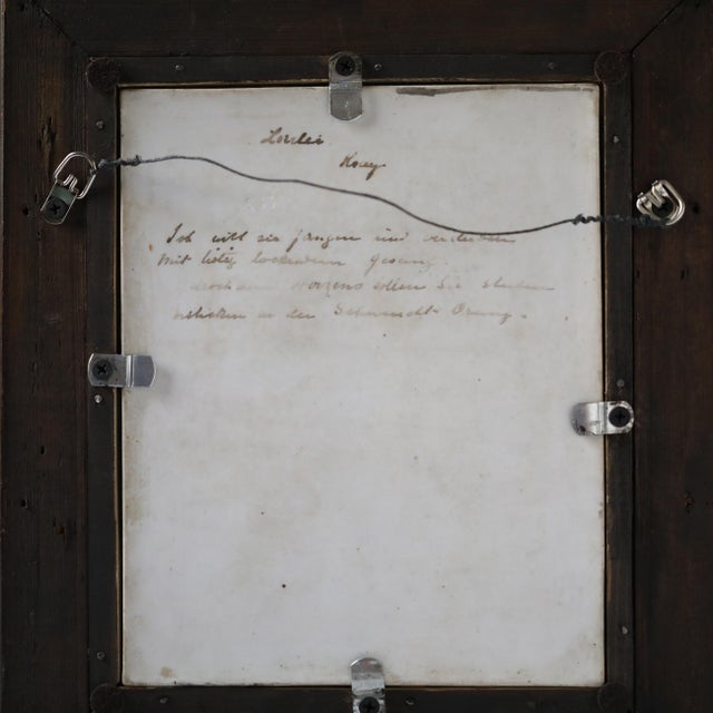 Antique German KPM Style Hand-Painted Porcelain Plaque “Lorelei” After Wilhelm Kray For Sale - Image 4 of 6