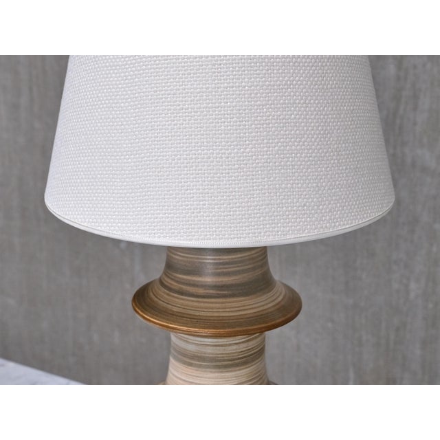 Glazed Ceramic Table Lamp by Fagerhults Belysning for Höganäs Keramik, Sweden, 1960s For Sale - Image 4 of 12
