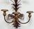 Vintage Gilt Sheaf of Wheat 3-Arm Candle Sconce For Sale In Kansas City - Image 6 of 6