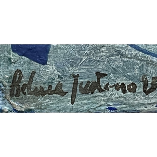 Helena Justino, 1944, Porto, Portugal Landscape. Mixed media, 24 x 18.2 cm. Sold framed, with overall dimensions of 35.4 x...