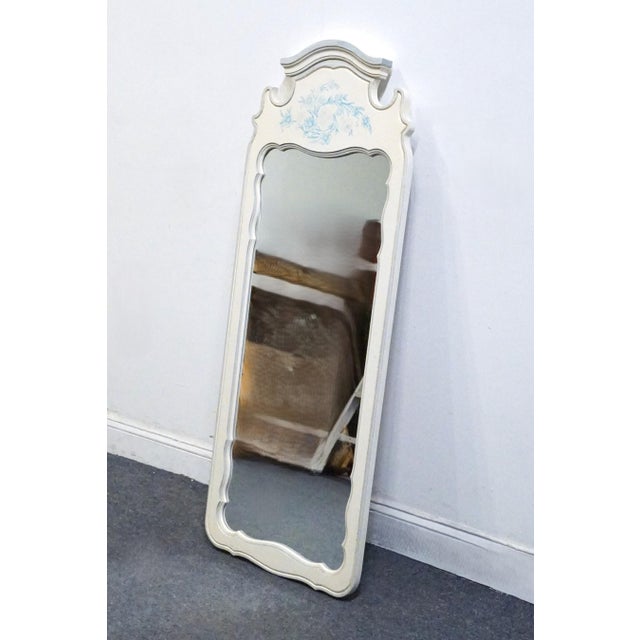 Shabby Chic Thomasville Furniture Debussy Collection Off White Painted French Provincial 20" Mirror 9455-230 For Sale - Image 3 of 6