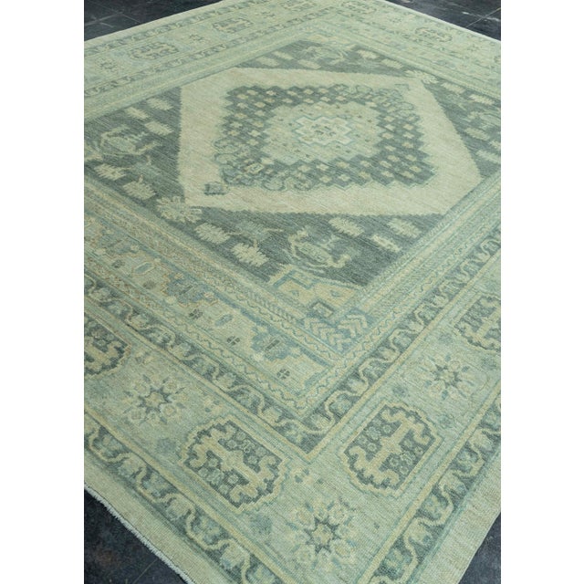 Black Turkish Oushak Antique Look Rug 8'7" x 10'10" #20048 For Sale - Image 8 of 8