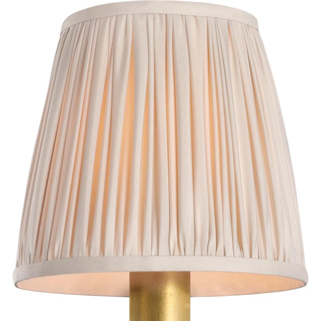 Traditional Visual Comfort Signature 6" Pleated Champagne Silk Shade For Sale - Image 3 of 3