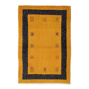 Vintage Hand-Knotted Persian Lori Gabbeh Rug 3'5" X 5'0"