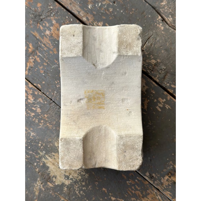 Antique Marble Block Engraved "Park," Circa Early 20th Century For Sale - Image 11 of 11