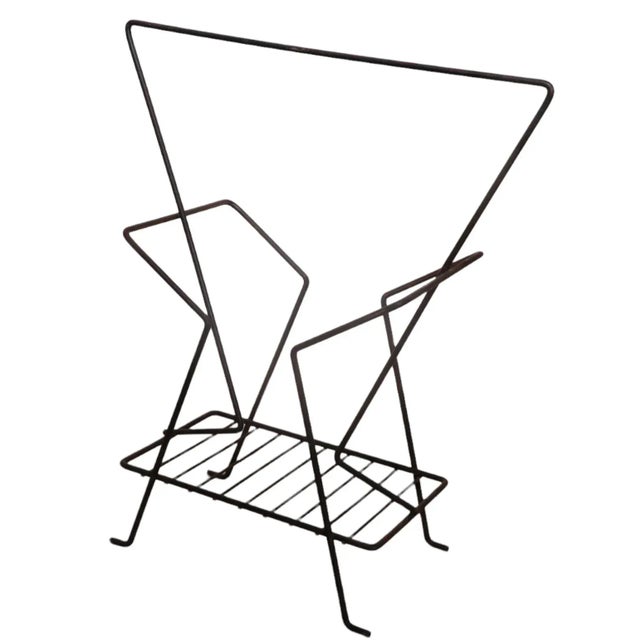 1950s Mid Century Wire Magazine Rack by Richard Galef For Sale - Image 5 of 7