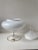 Murano Giant Vintage Murano Glass Compote Candy Dish in White For Sale - Image 4 of 12