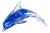 Marinella Decorative Blue Glass Dolphin, Medium For Sale