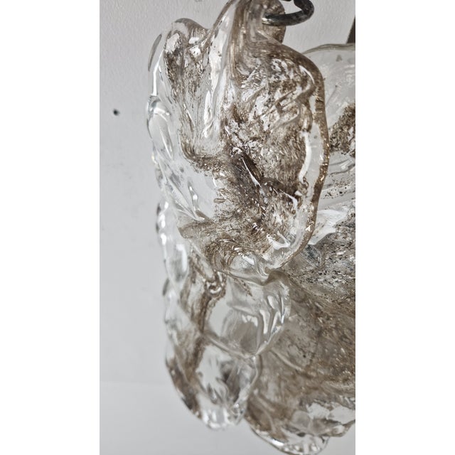Gray Wall Lamp in Iron and Murano Glass from Manifattura Di Murano For Sale - Image 8 of 11