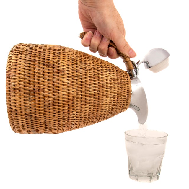 2020s Boho Chic Artifacts Rattan 1.5 L Thermos For Sale - Image 5 of 5