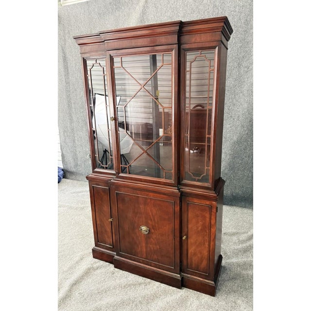Vintage Mahogany Bookcase/China Cabinet For Sale - Image 4 of 13