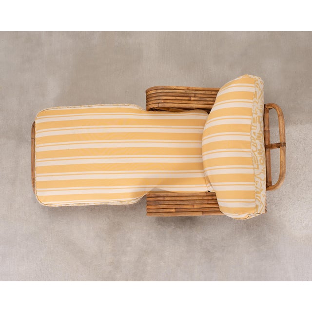 Paul T. Frankl Rattan Six-Strand Square Pretzel Chaise Longue For Sale In Sacramento - Image 6 of 18
