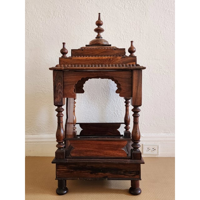 Antique 19th Century Large Hindu Pooja Mandir Rosewood Temple For Sale - Image 4 of 12