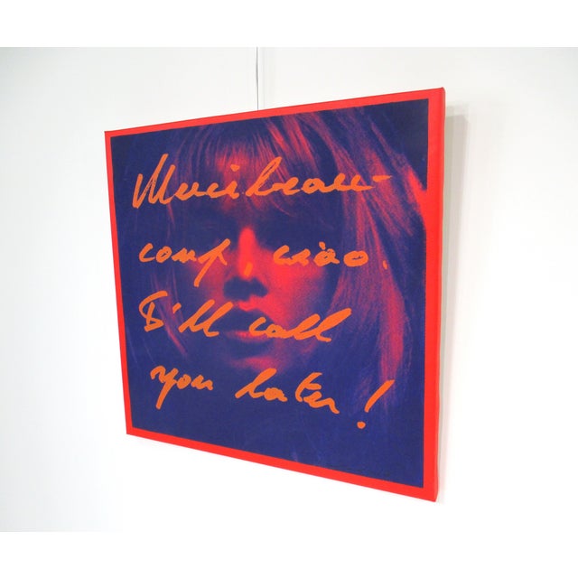 A exceptionally stunning Pop Art painting by well listed Dutch / American New York artist Daniel Dens ( 1966- ) of Bridget...