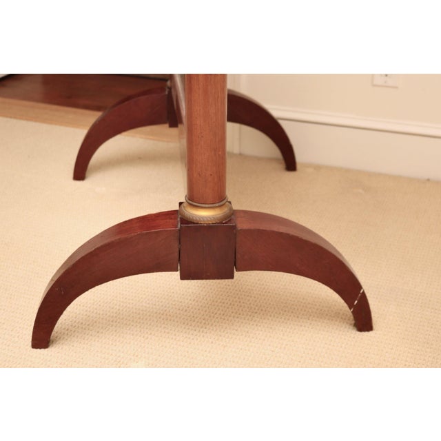 20th Century French Mahogany and Ormolu Empire Cheval Mirror For Sale - Image 9 of 12