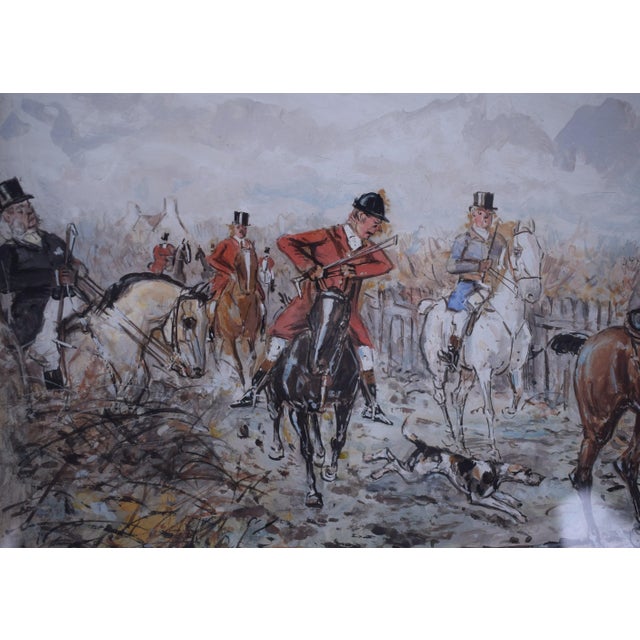 1st Whip: "Barbara! Garraway on Ye Ould Devil!" Fox Hunt Scene Watercolour by George Finch Mason For Sale In New York - Image 6 of 7