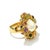 Baroque Bochic “Orient” Pearl & Multi Sapphire Vintage Cluster Ring Set 18k & Silver Size 5.5 For Sale - Image 3 of 5