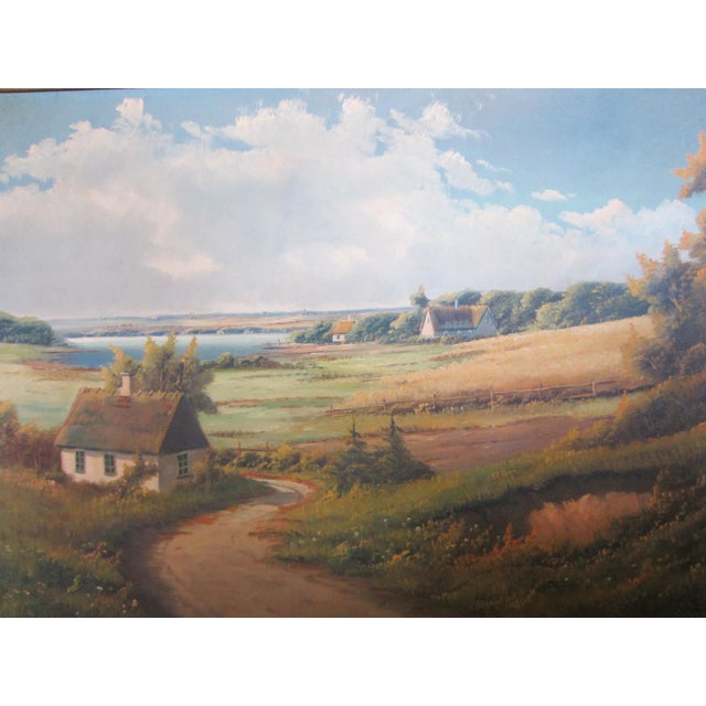 E Birk Dutch Landscape Impressionist Signed Oil on Canvas Original Frame For Sale - Image 11 of 11