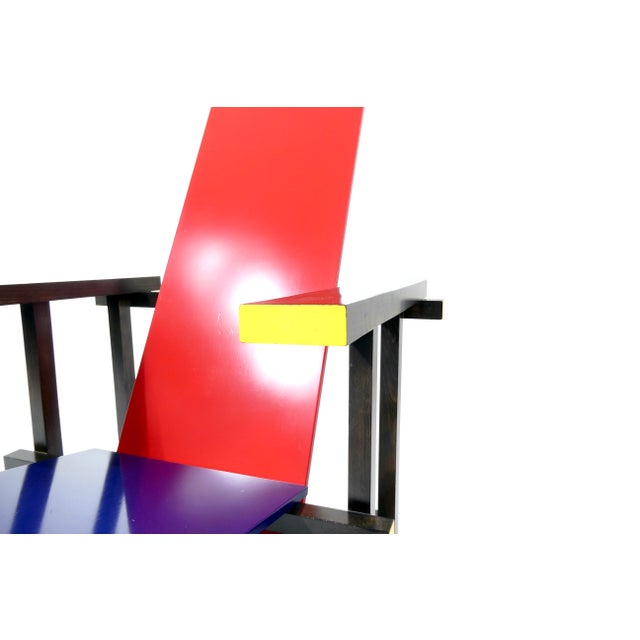 Vintage Red and Blue Chair by Gerrit Thomas Rietveld for Cassina, 1970s For Sale - Image 18 of 18
