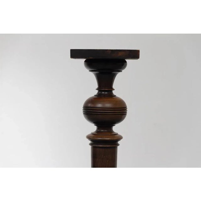 Antique Danish Wooden Pedestal Column, 1910s For Sale - Image 3 of 16