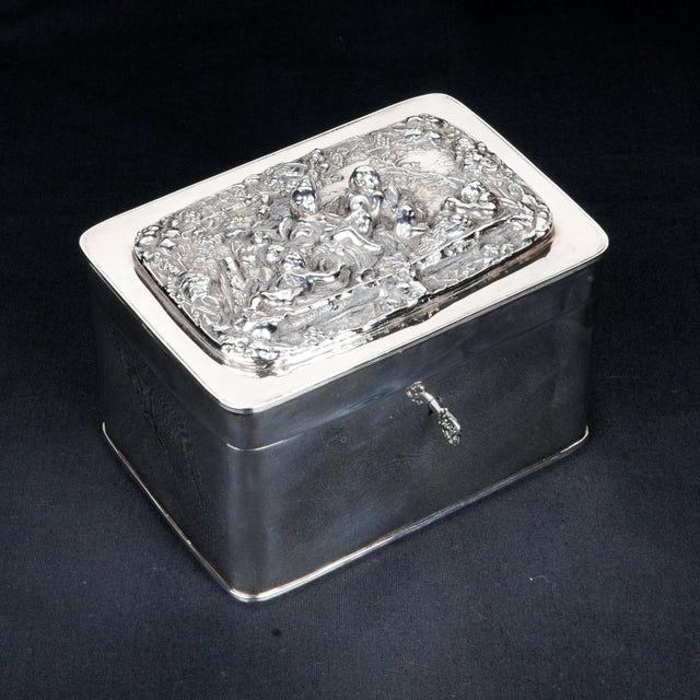 Traditional Late 19th Century Continental Silverplate Box For Sale - Image 3 of 11
