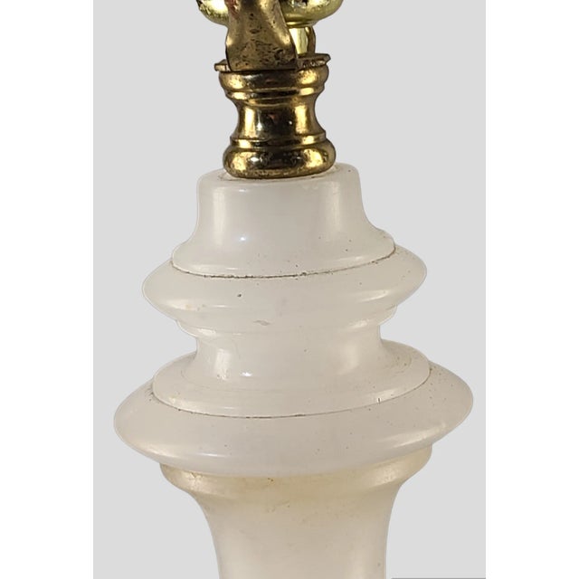 Amethyst Mid 20th Century Hollywood Regency Murano Attributed Cased Glass Amethyst Swirl Marble Banquet Table Lamp For Sale - Image 8 of 12