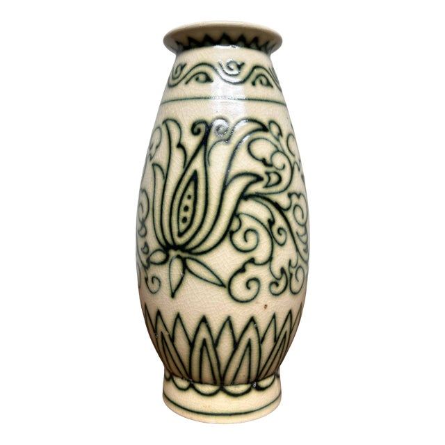 Ceramic Ikebana Flower Vase by Mitsuhiro Yamazaki, 1950s For Sale