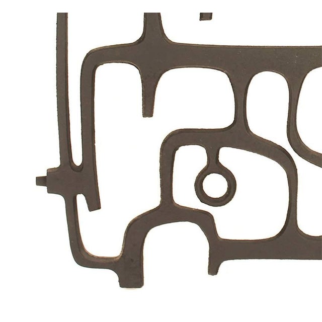 Black Vintage Architectonic Wall Sculpture, 1950s For Sale - Image 8 of 12