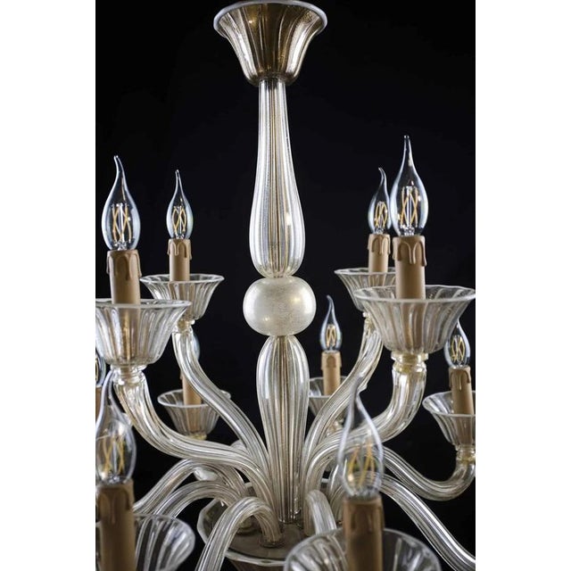 Venetian Glass Chandelier with Twelve Arms For Sale - Image 3 of 6