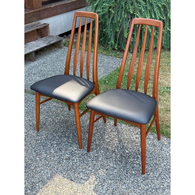 Niels Kofoed 1960s Danish Modern Eva Chairs in Teak by Niels Koefoed, Set of 2 For Sale - Image 4 of 9